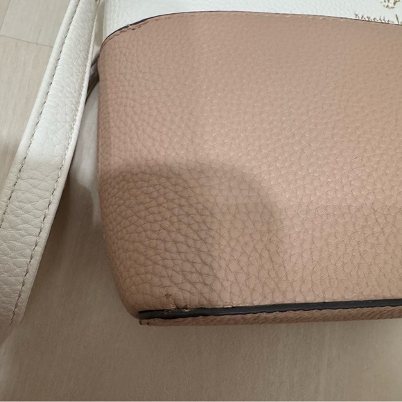 Nanette Lepore Risley Dome Crossbody Bag Purse Zipper Strap Almond/Rice - Picture 12 of 15